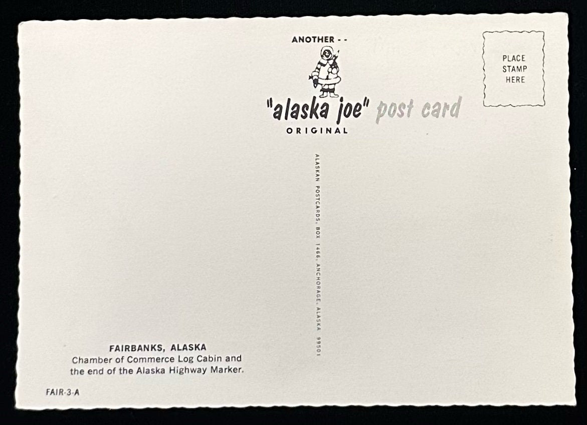 Fairbanks Information Center and Milepoint Alaska- Vintage Postcard