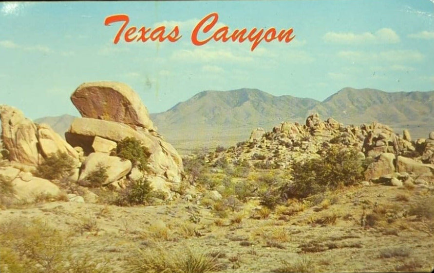 Texas Canyon, Arizona - Vintage Postcard