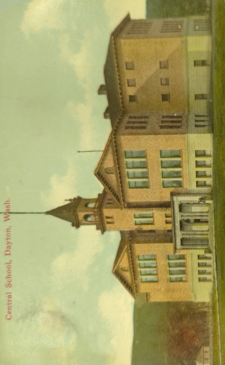 Central School, Dayton, Washington - Vintage 1910s Postcard