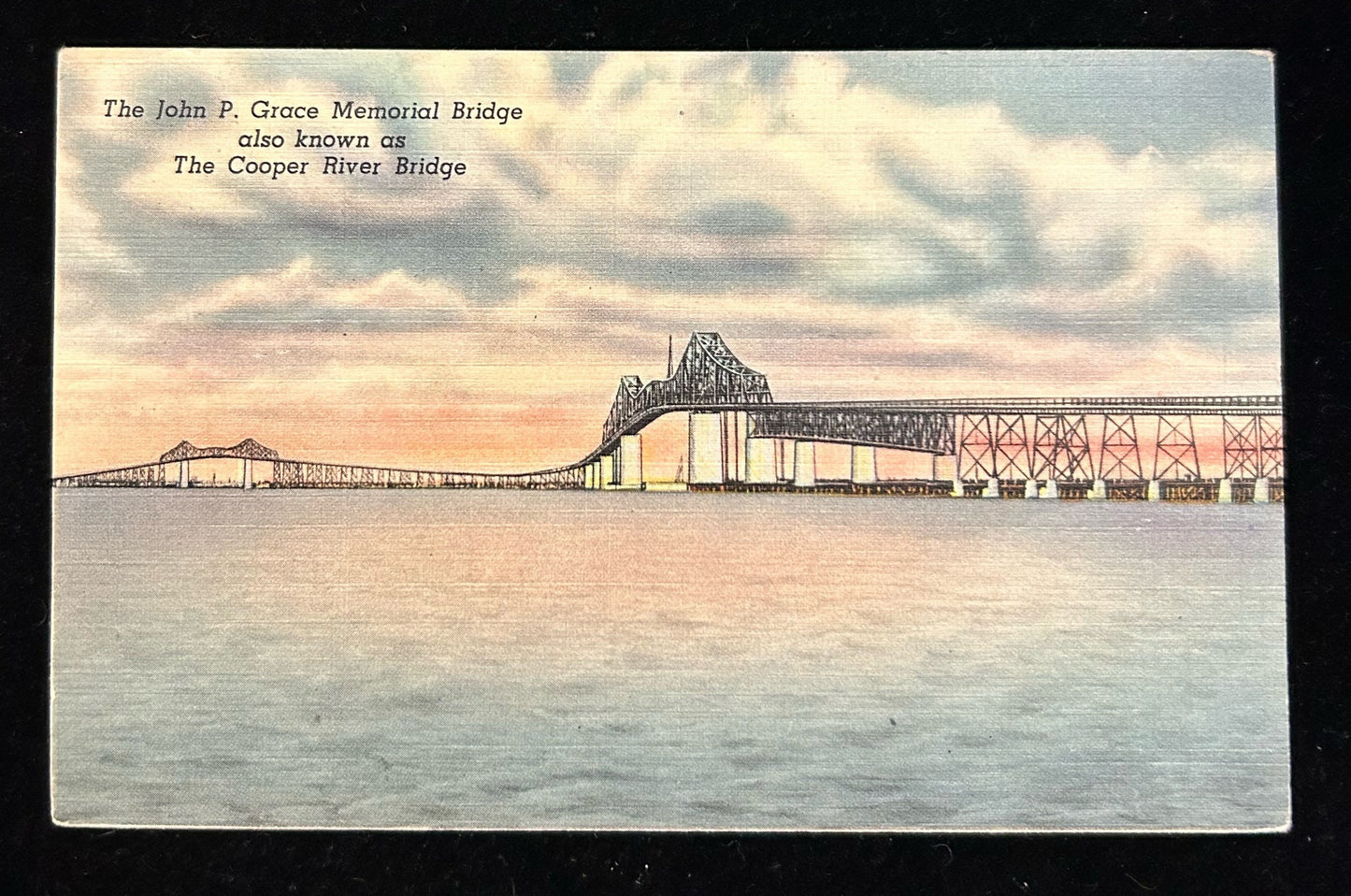 South Carolina Bridges - Broad Street Bridge over Congaree, The Cooper River Bridge, John P. Grace Bridge - Bundle of 3 Cards