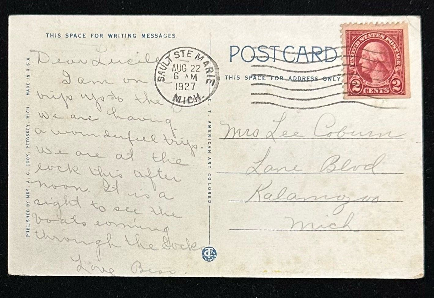 Mineral Well Park and Petoskey Hospital, Petoskey, Mich. - Vintage Postcard