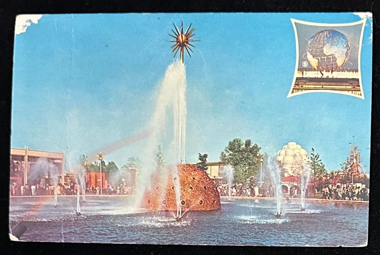 The Solar Fountain, New York World’s Fair 1964-1965 - Vintage 1960s Postcard