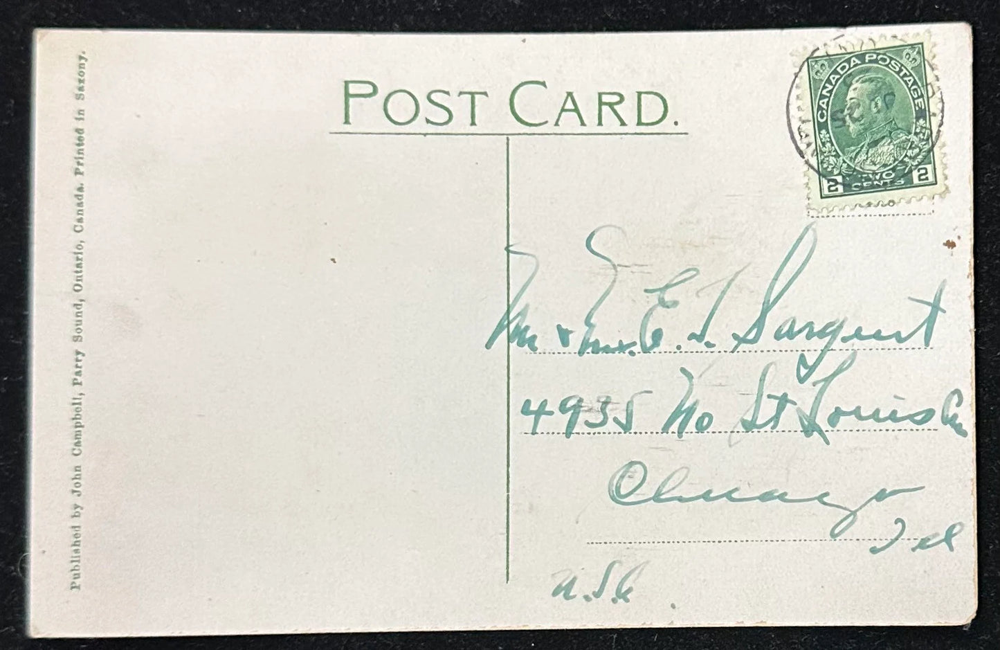 Roofed over part of Michigan - Linen Vintage Postcard