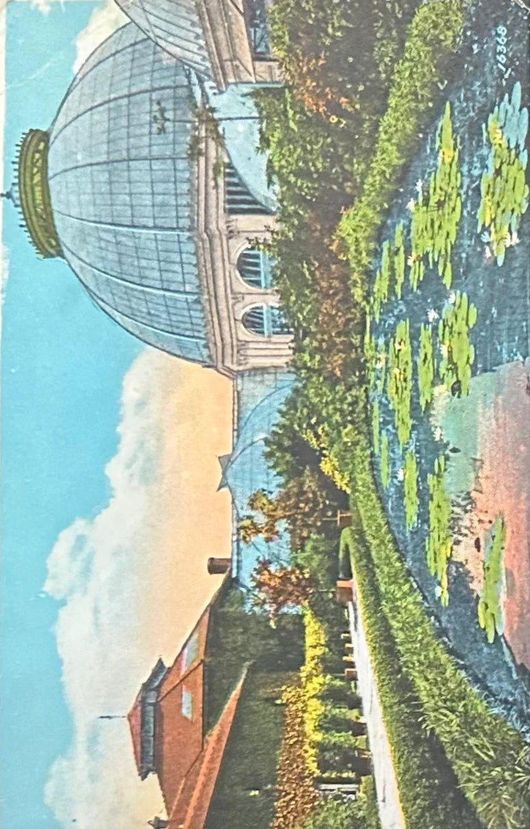 Horticultural Building and Aquarium, Belle Isle Park, Detroit, Michigan - Vintage Postcard