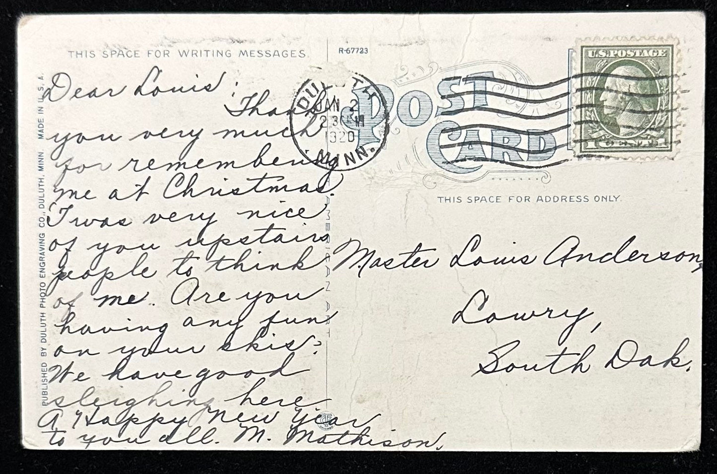 The WM. Livingston Coming into the Duluth-Superior Harbor - Vintage Postcard