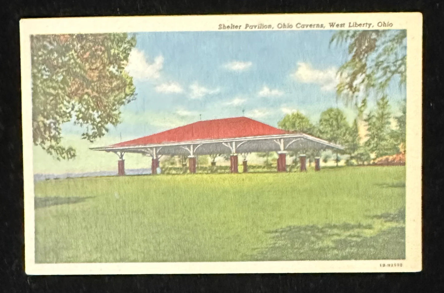 Shelter Pavilion, Ohio Caverns, West Library, Ohio Vintage Postcard