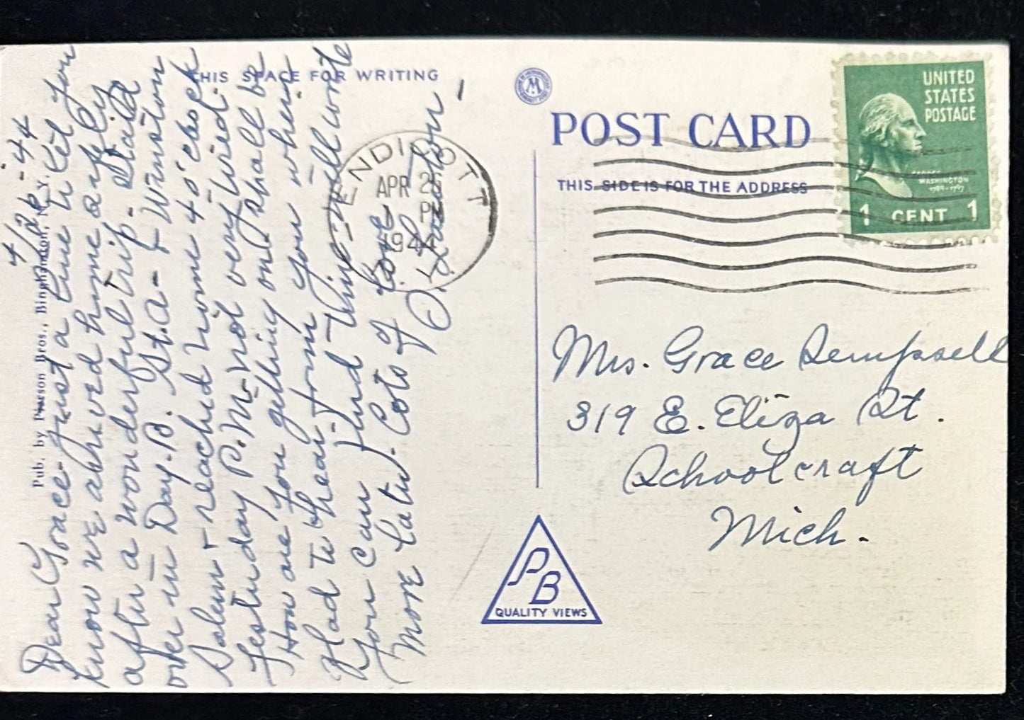 211 Ideal Hospital, Endicott, New York - Linen Postcard