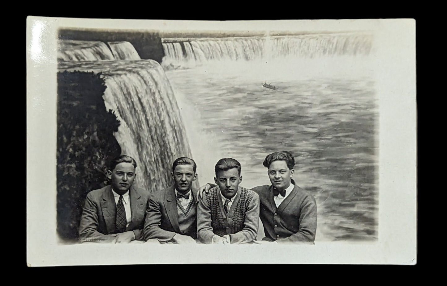 RPPC - 1900s-1910s Handsome Well Dressed Friends at Niagara Falls -College Boys