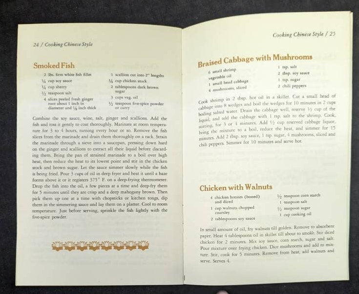 1979 Cooking Chinese Style Cookbook - Americanized Asian Food - Chinese American Dishes
