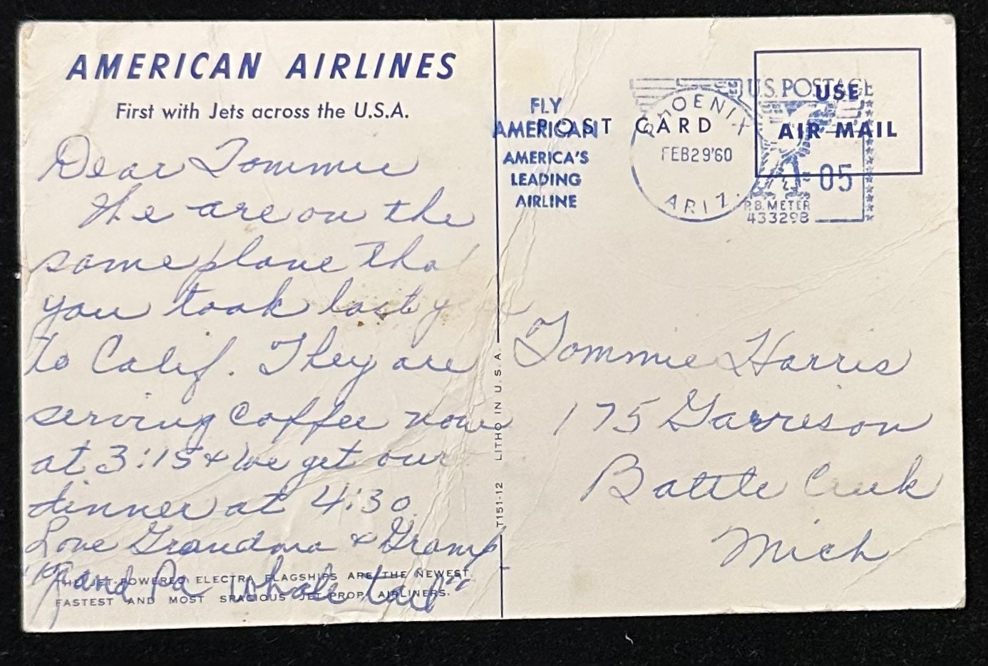 American Airlines - Vintage Postcard