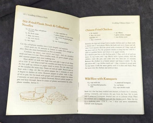 1979 Cooking Chinese Style Cookbook - Americanized Asian Food - Chinese American Dishes