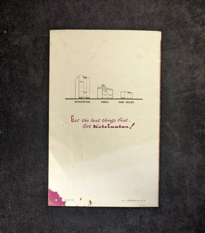 91 Home Freezing Ideas - From the Kelvinator Test Kitchens of 1950s - Kelvinator Freezer Sales - Gre