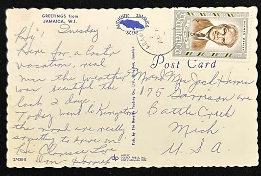 Greetings from Jamaica - Jamaica, Wisconsin - Vintage Postcard