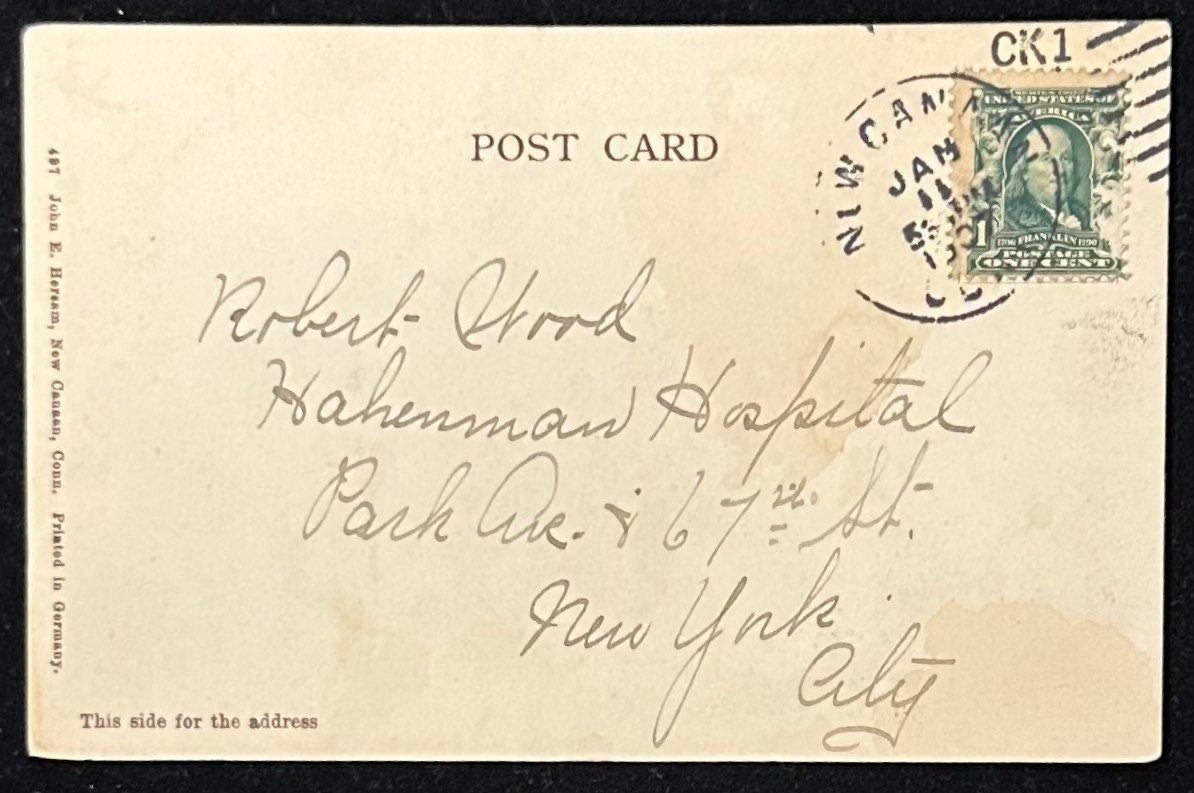 Cook Bridge on the Rippowam - New Canaan, Connecticut - Vintage Postcard
