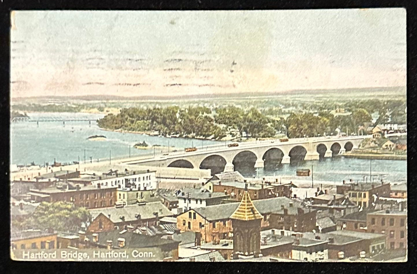 Hartford Bridge - Hartford, Conn. - 1909 Postcard