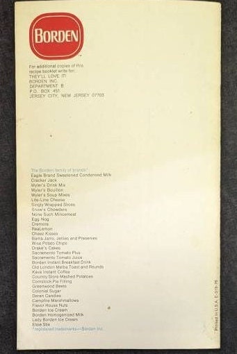 They'll Love It! Recipe Book for Borden's Sweetened Condensed Milk - Borden's Company Mailed Recipe Book - Eagle Brand Tested Recipes