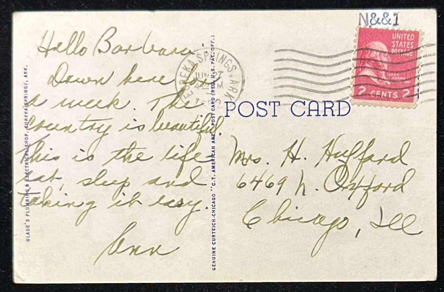 Natural Bridge - Eureka Springs, Ark. - Vintage Postcard