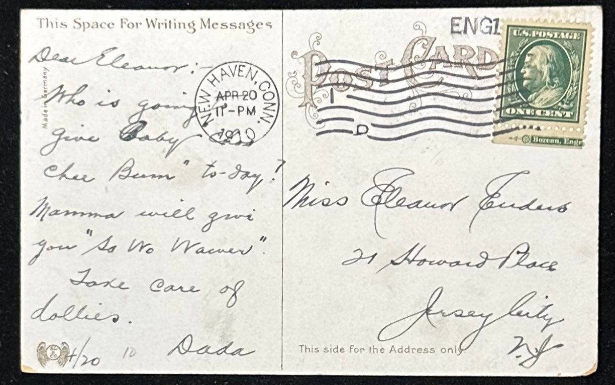 English Bridge - East Rock Park - New Heaven, Conn. - 1910 Postcard