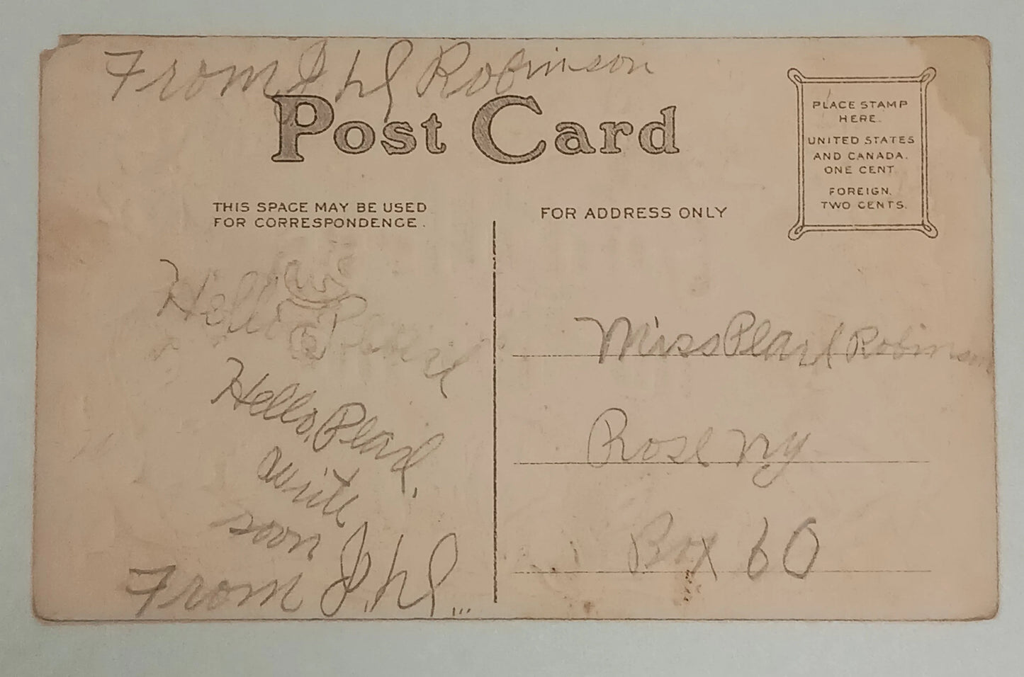 God Bless Our Home - Vintage Postcard form 1913