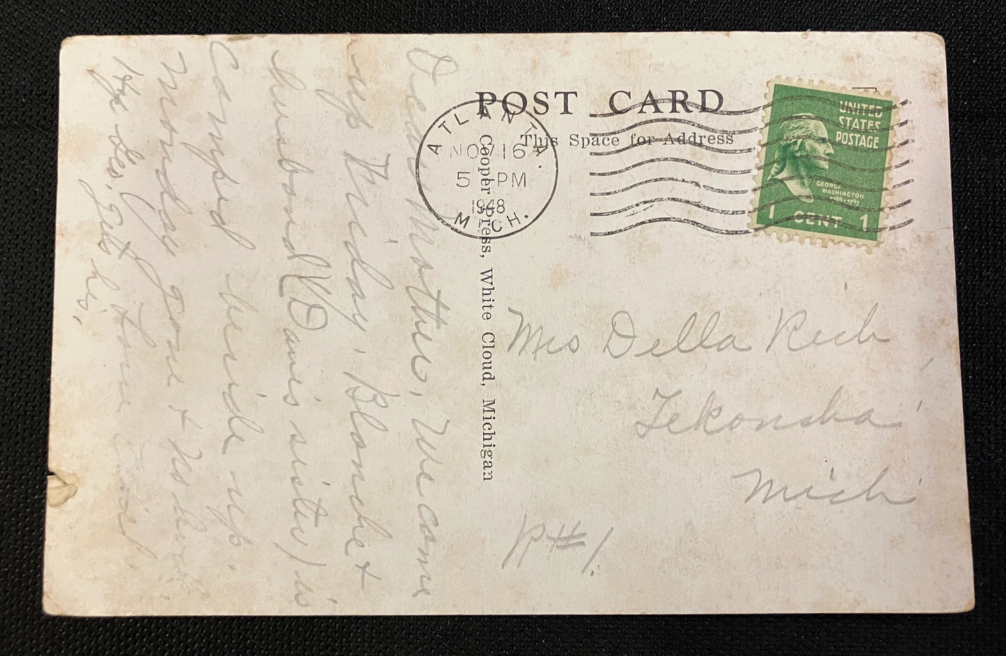Cooper Press - Newt’s Tall Tales from Atlanta, Michigan - The Marksman - Vintage Postcard