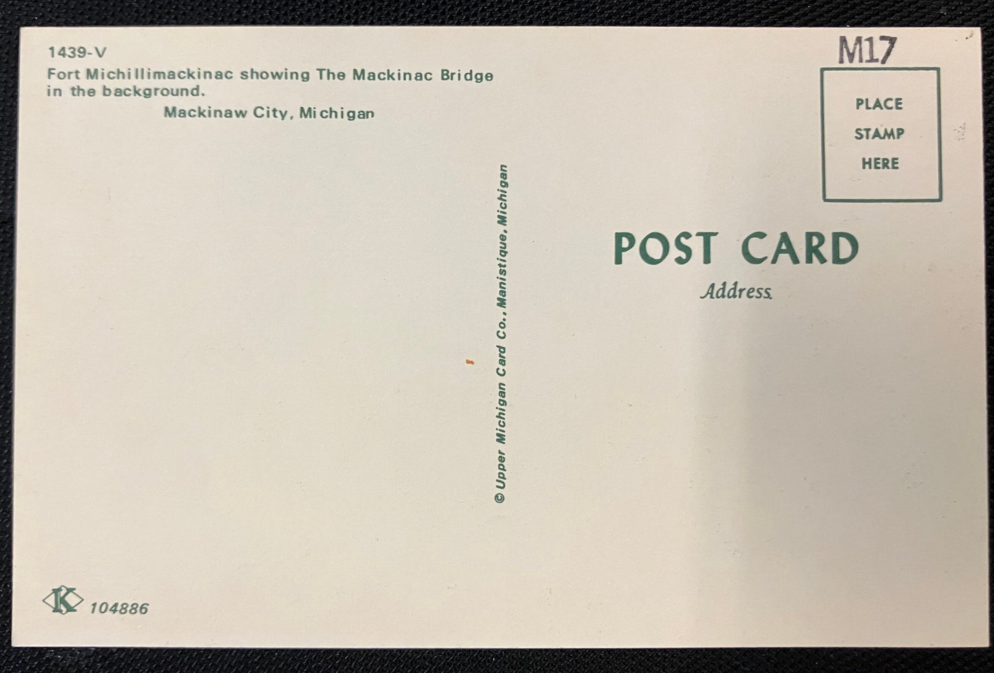 Fort Michillimackinac and Mackinac Bridge - Vintage Postcard