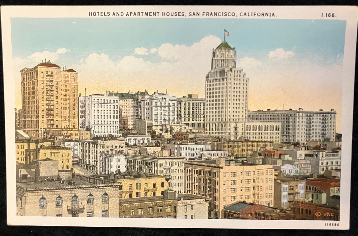 Hotels and Apartment Houses, San Francisco, California - Vintage Postcard