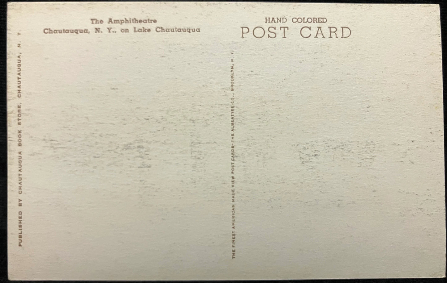 The Amphitheatre Chautauqua, New York, on Lake Chautauqua - Vintage Postcard