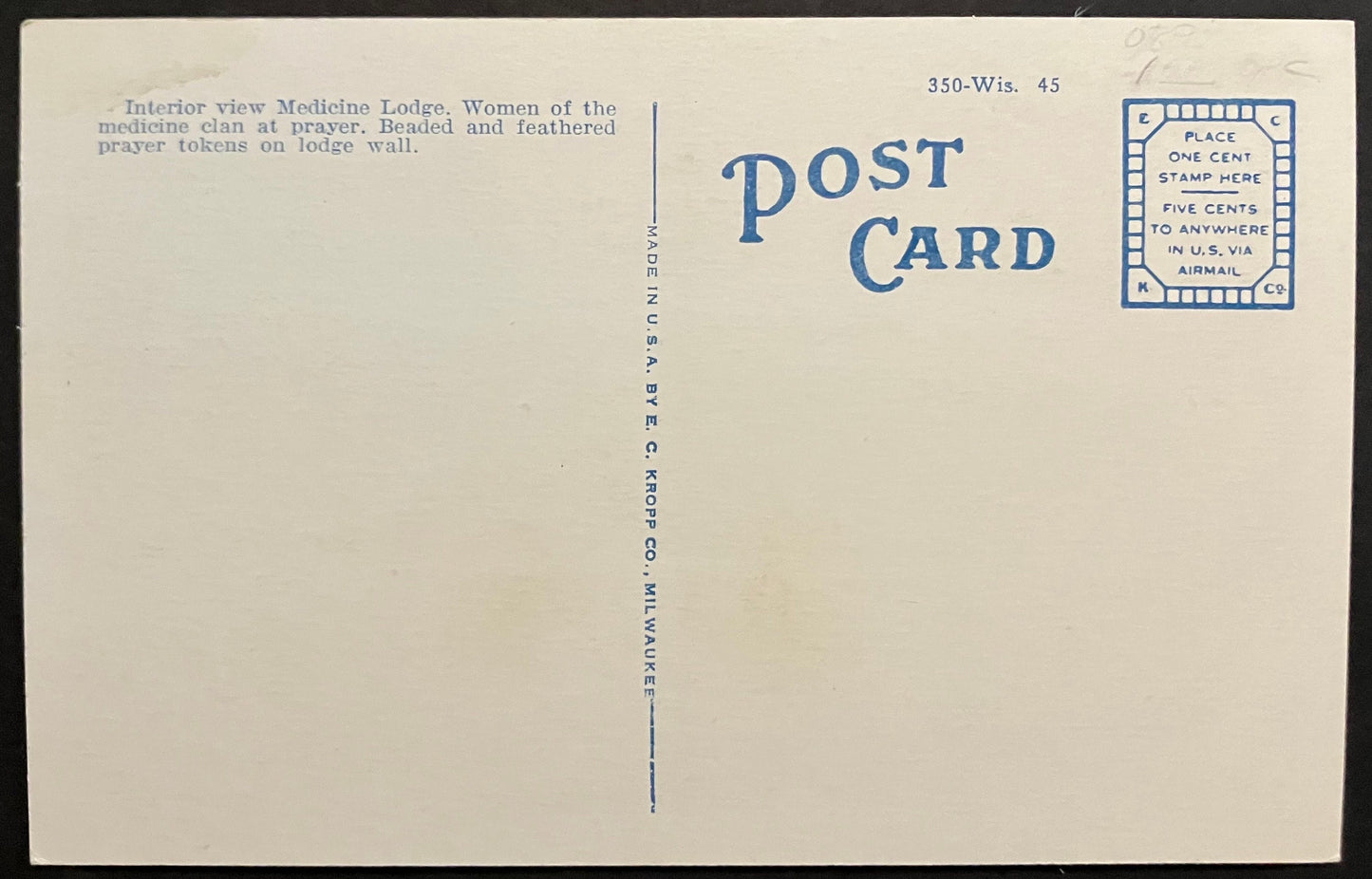 Medicine Women - Medicine Lodge - Vintage Postcard