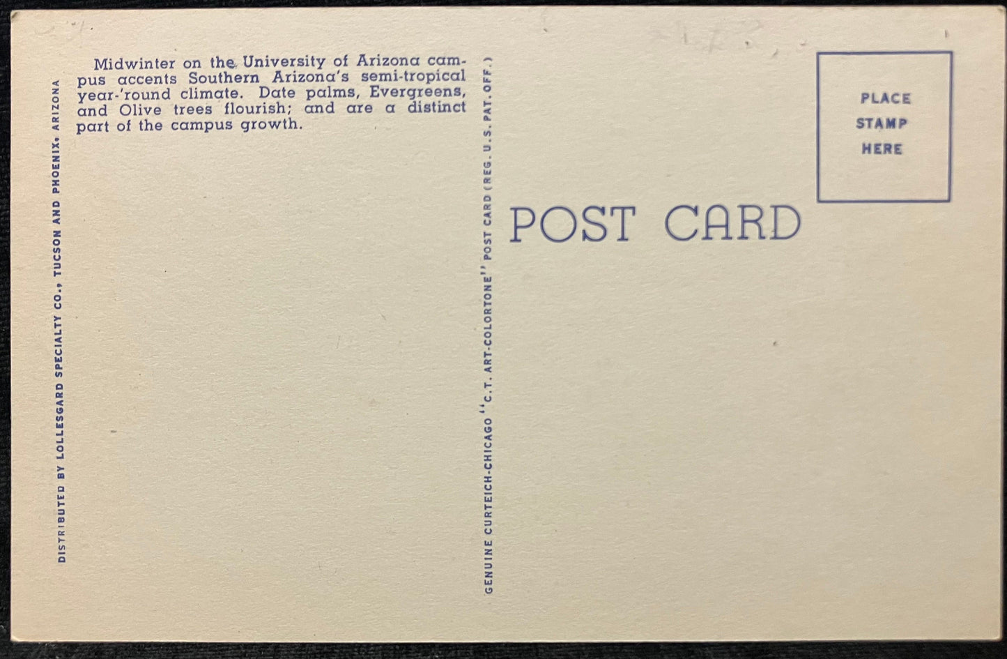 Liberal Arts and Humanities Buildings - University of Arizona, Tucson - 1940s Linen - University Postcard