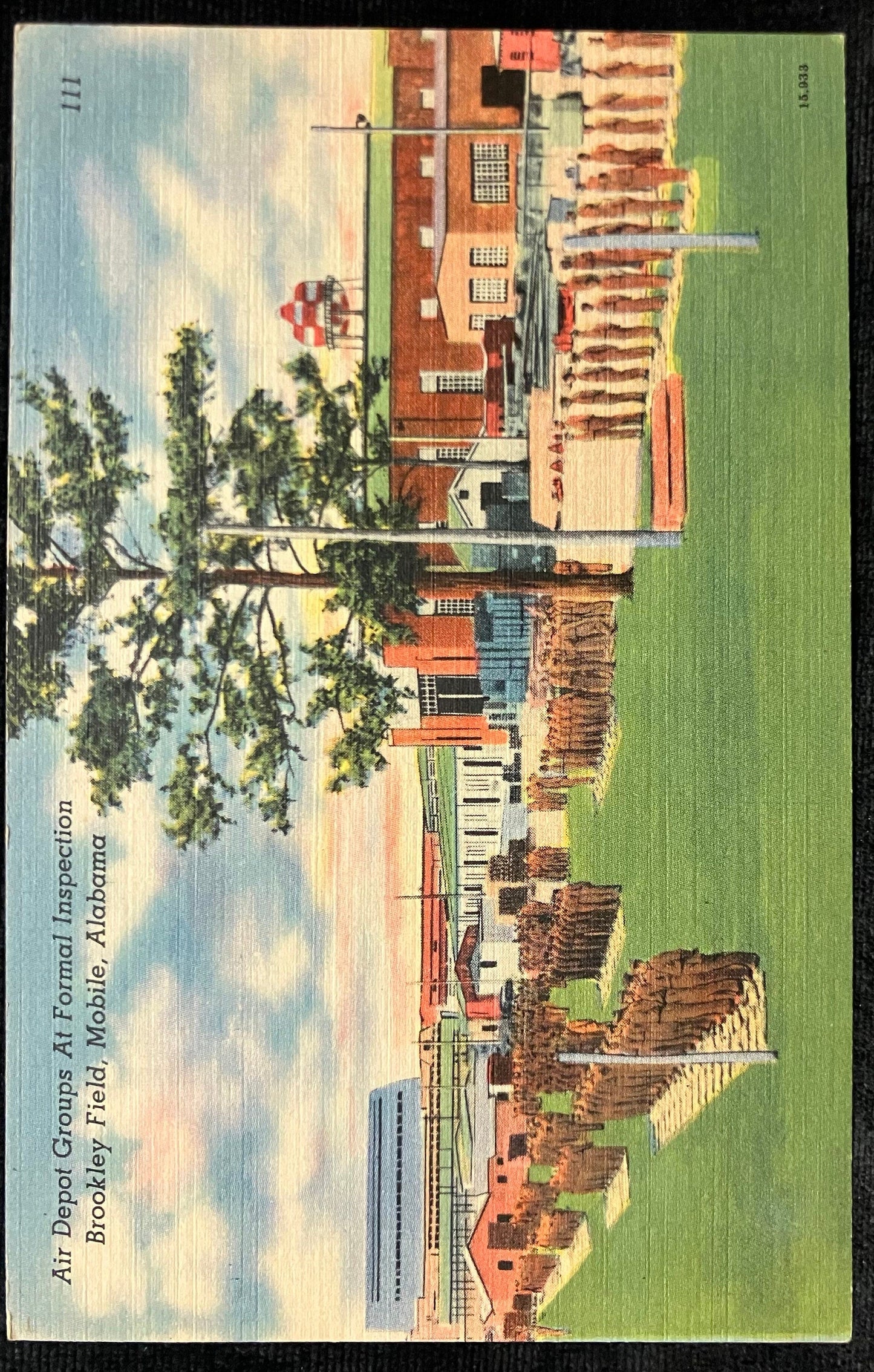 Air Depot Groups at Formal Inspection Brooklyn Field, Mobile, Alabama - Vintage Postcard