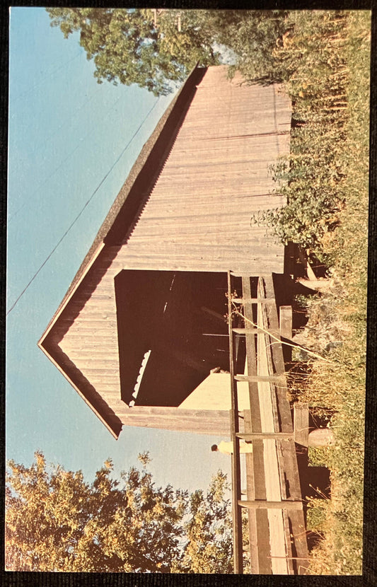 Gallon House Covered Bridge - Oregon - Color by John McNamara - Vintage Postcard