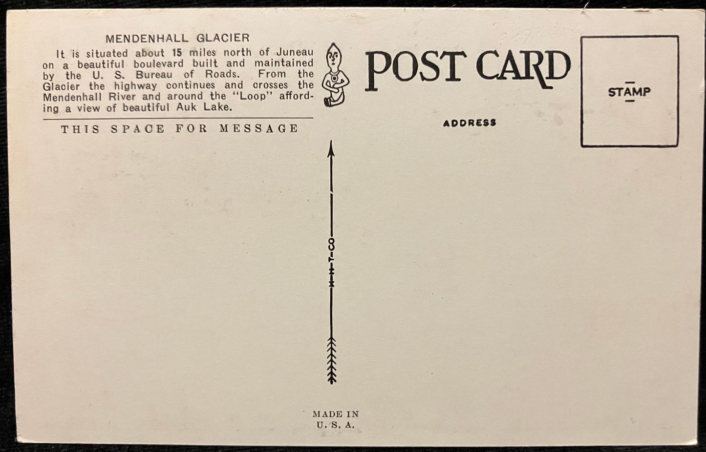 Mendenhall Glacier - Auk Lake - Juneau, Alaska - Vintage Postcard