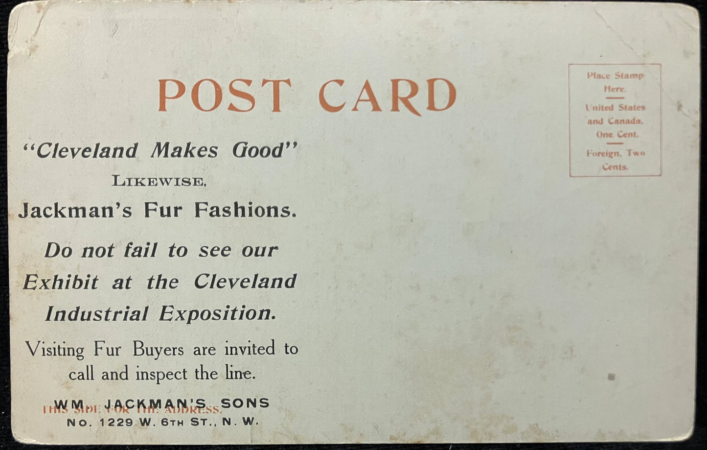 Garfield's Tomb, Cleveland, Ohio - Vintage Postcard