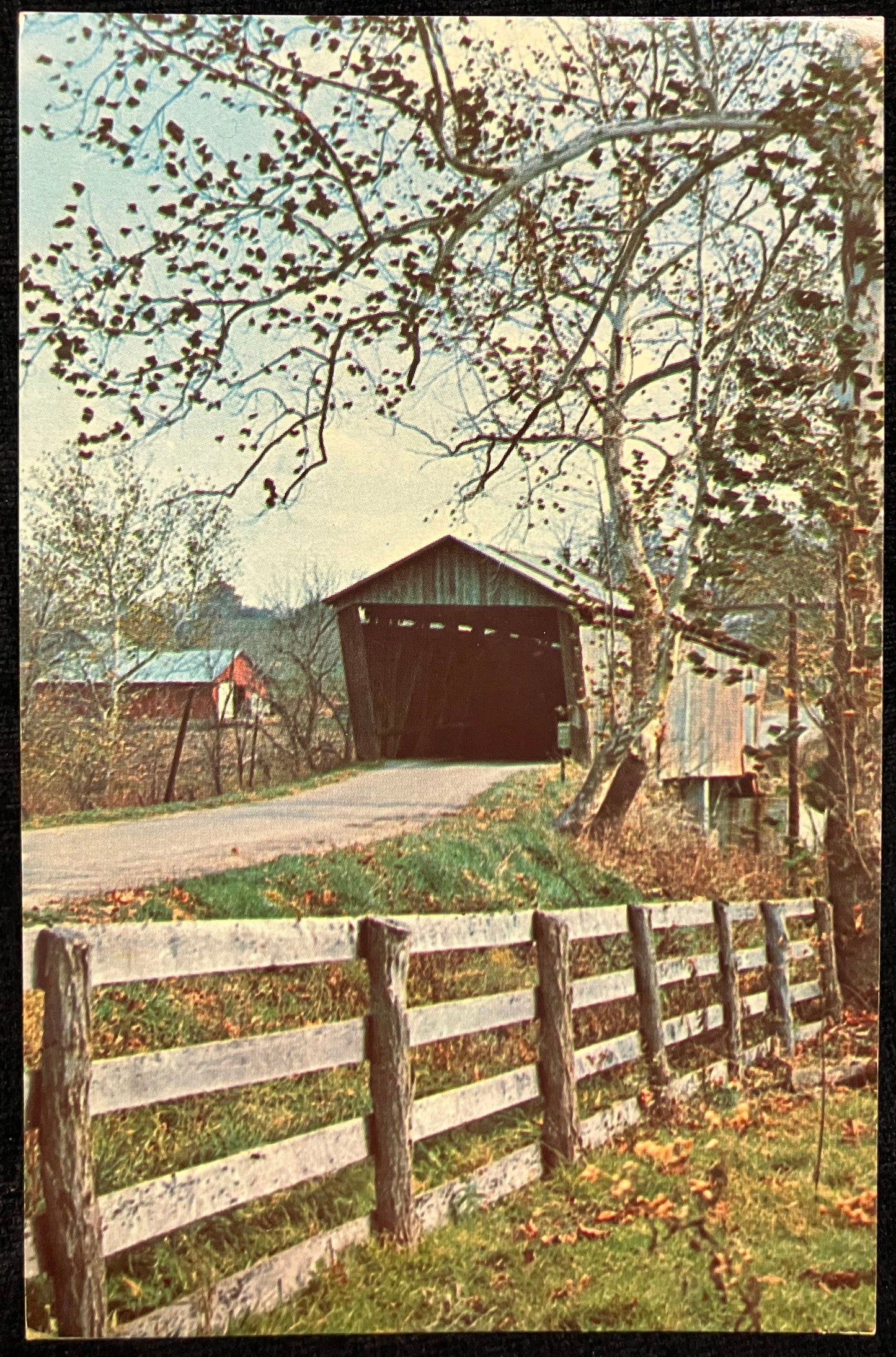 Harshville Bridge - Adams County, Ohio - Vintage Postcard