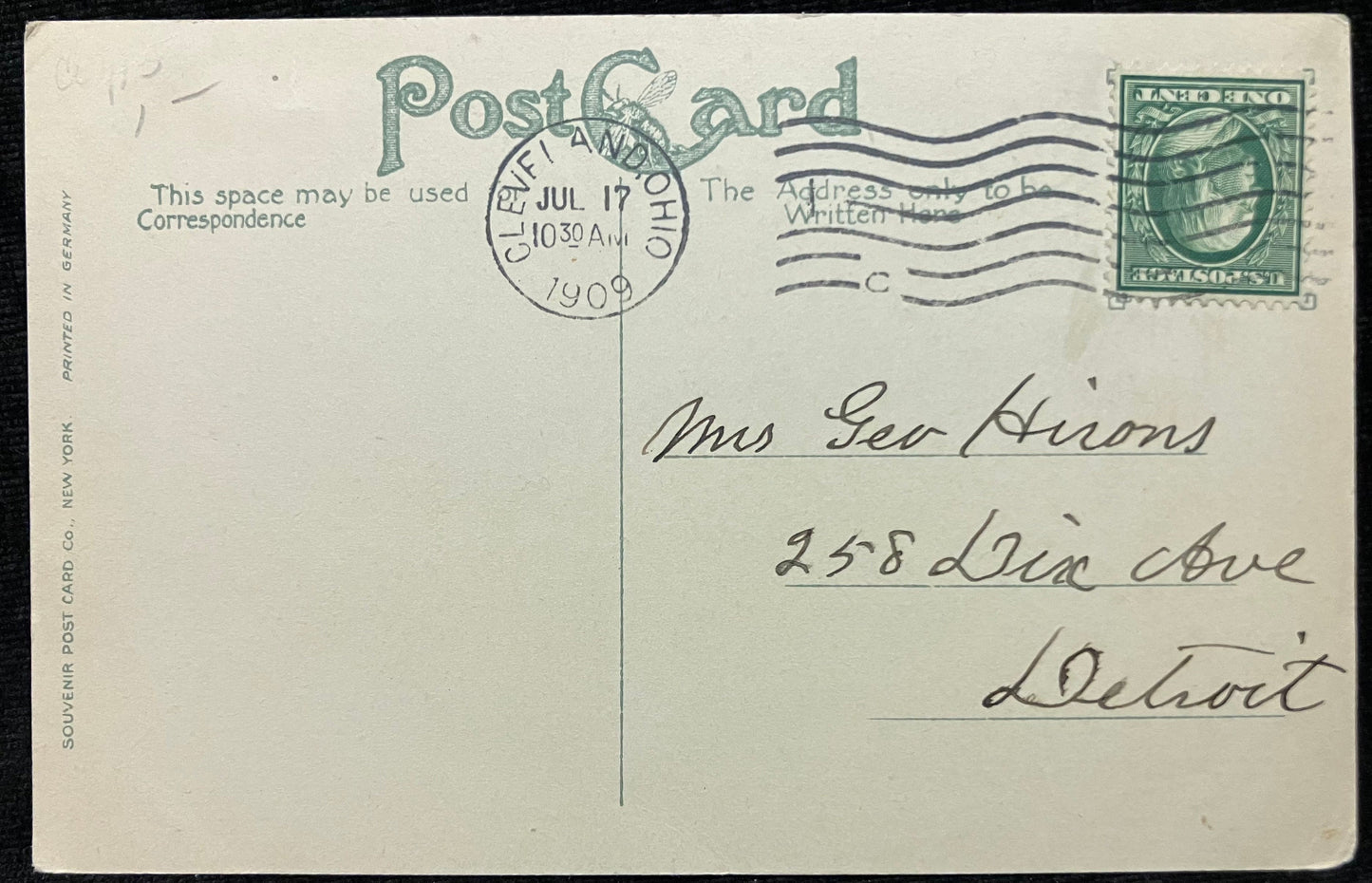 Lake in Rockefeller Park, Cleveland, Ohio - Vintage Postcard