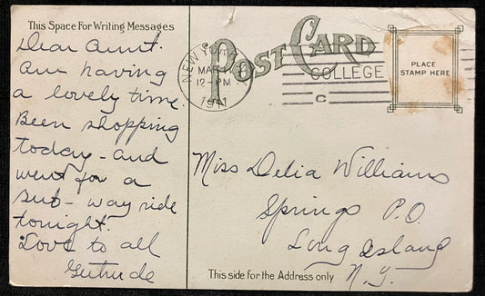 The Obelisk, Central Park, New York - Vintage Postcard