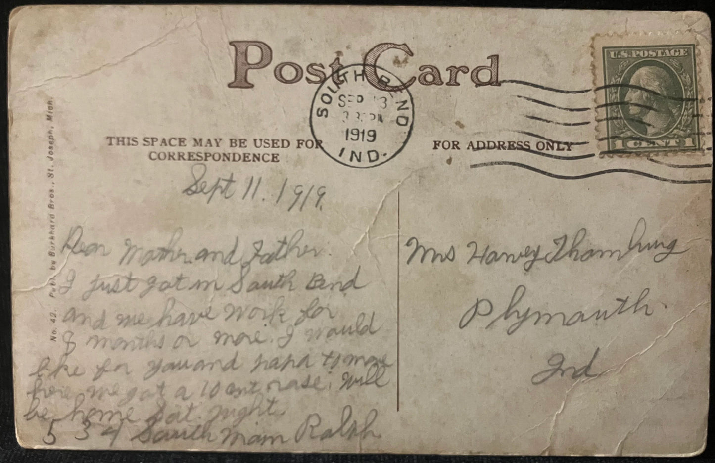 White Bass Fishing on River, St. Joseph, Michigan - Vintage Postcard