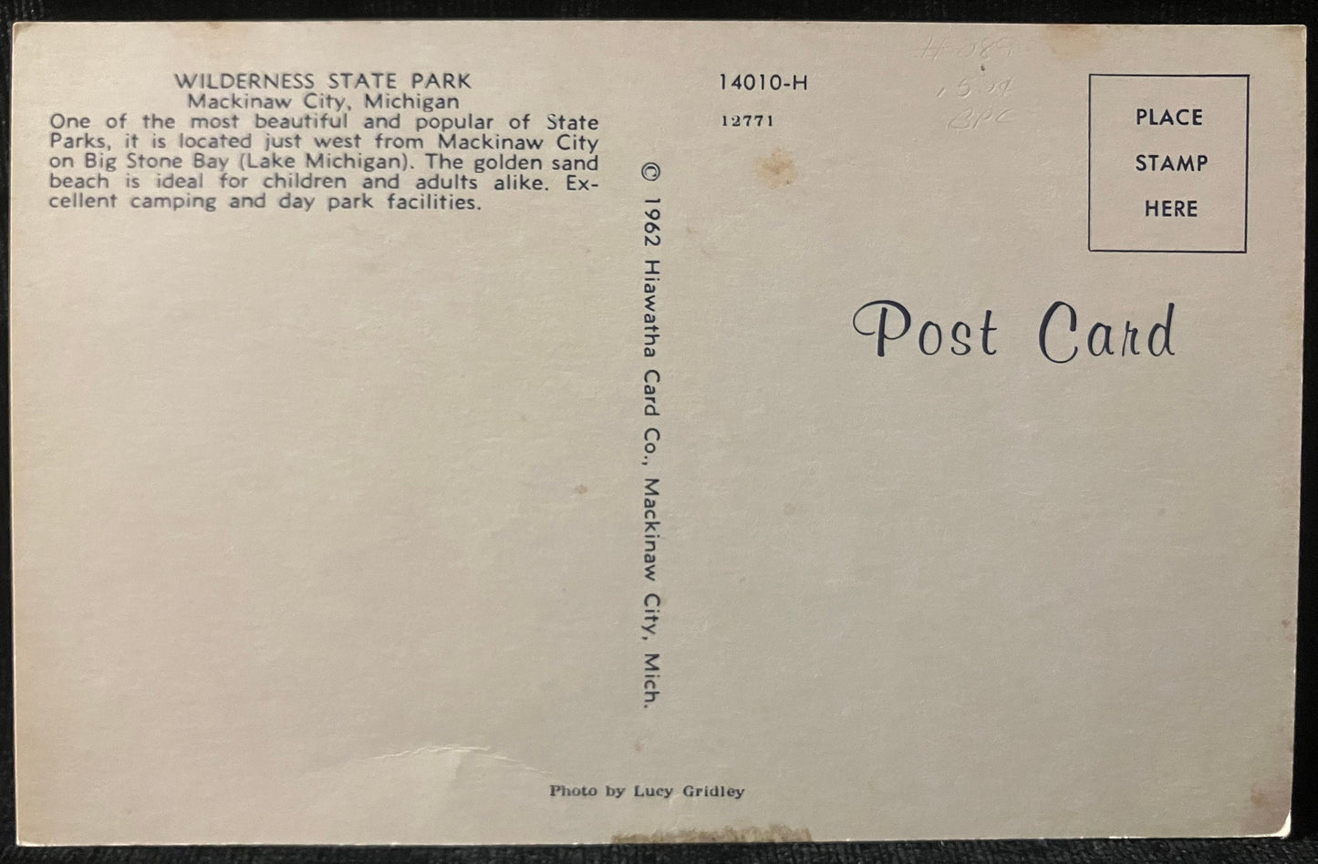 Wilderness State Park Mackinaw City, Michigan - Photo: Lucy Gridley - Vintage Postcard