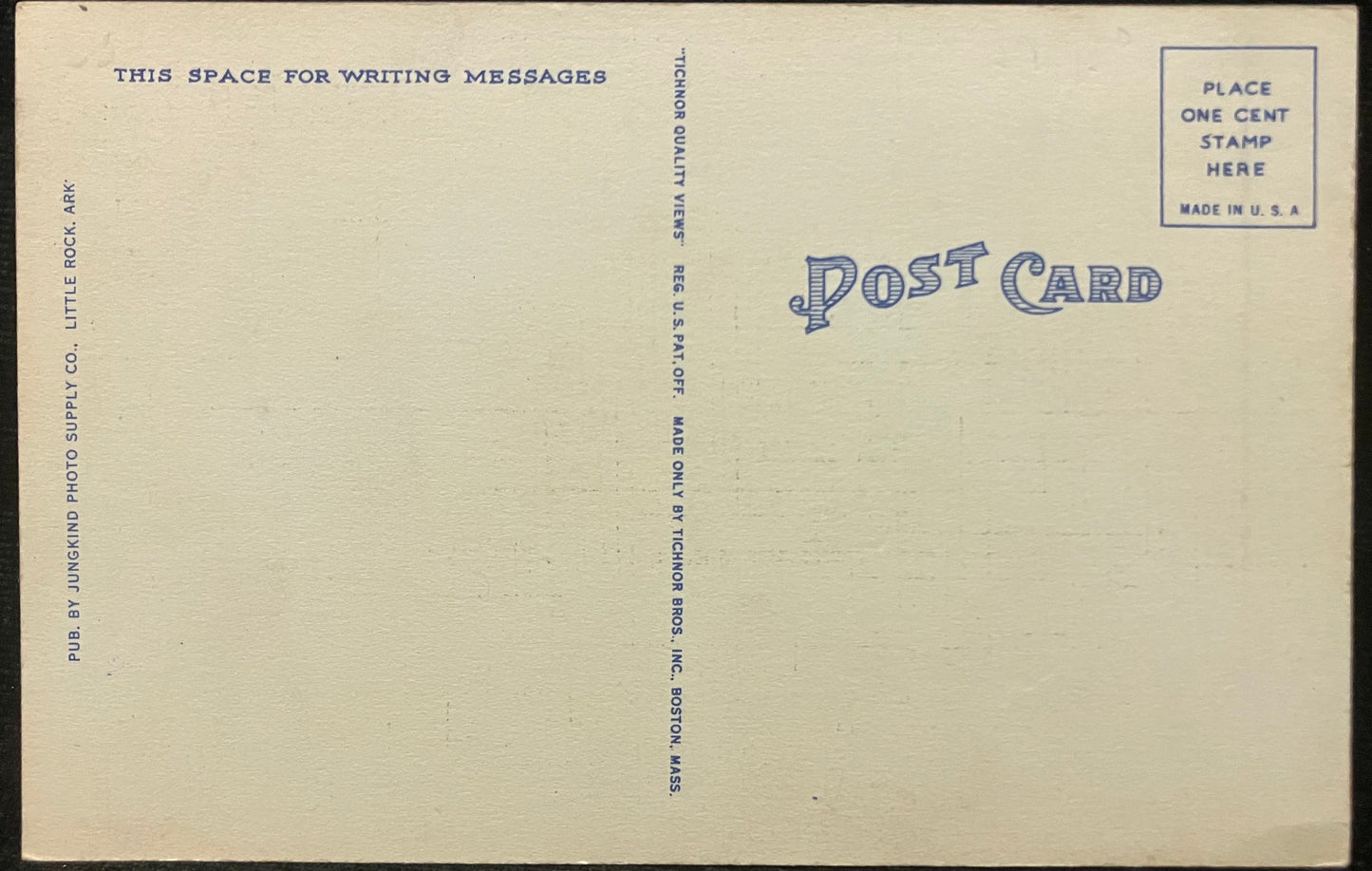 The Little Rock from Which the City of Little Rock took its name - Arkansas - 1940s Linen Postcard