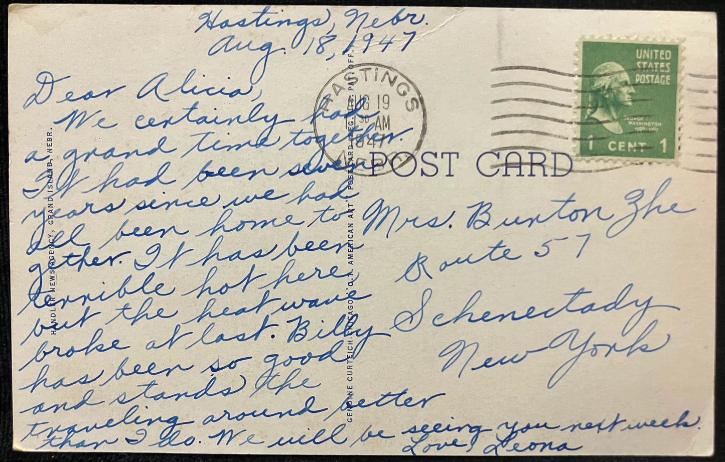 Fisher Rainbow Fountain, Highland Park, Hastings, Nebraska - Vintage Linen Postcard