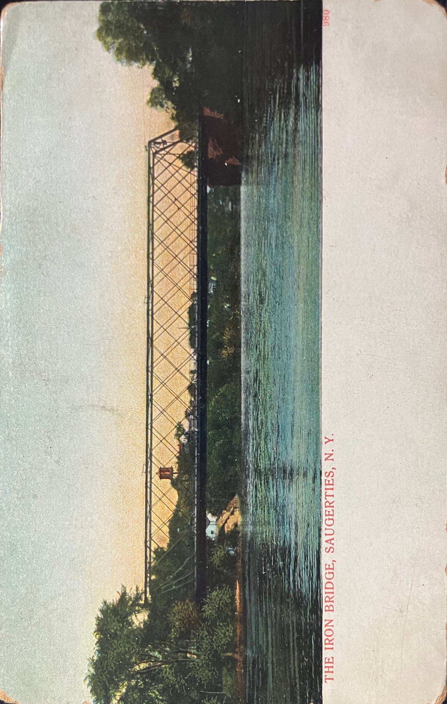 The Iron Bridge - Saugerties, N.Y. - Made in Germany - Pre 1906 Postcard
