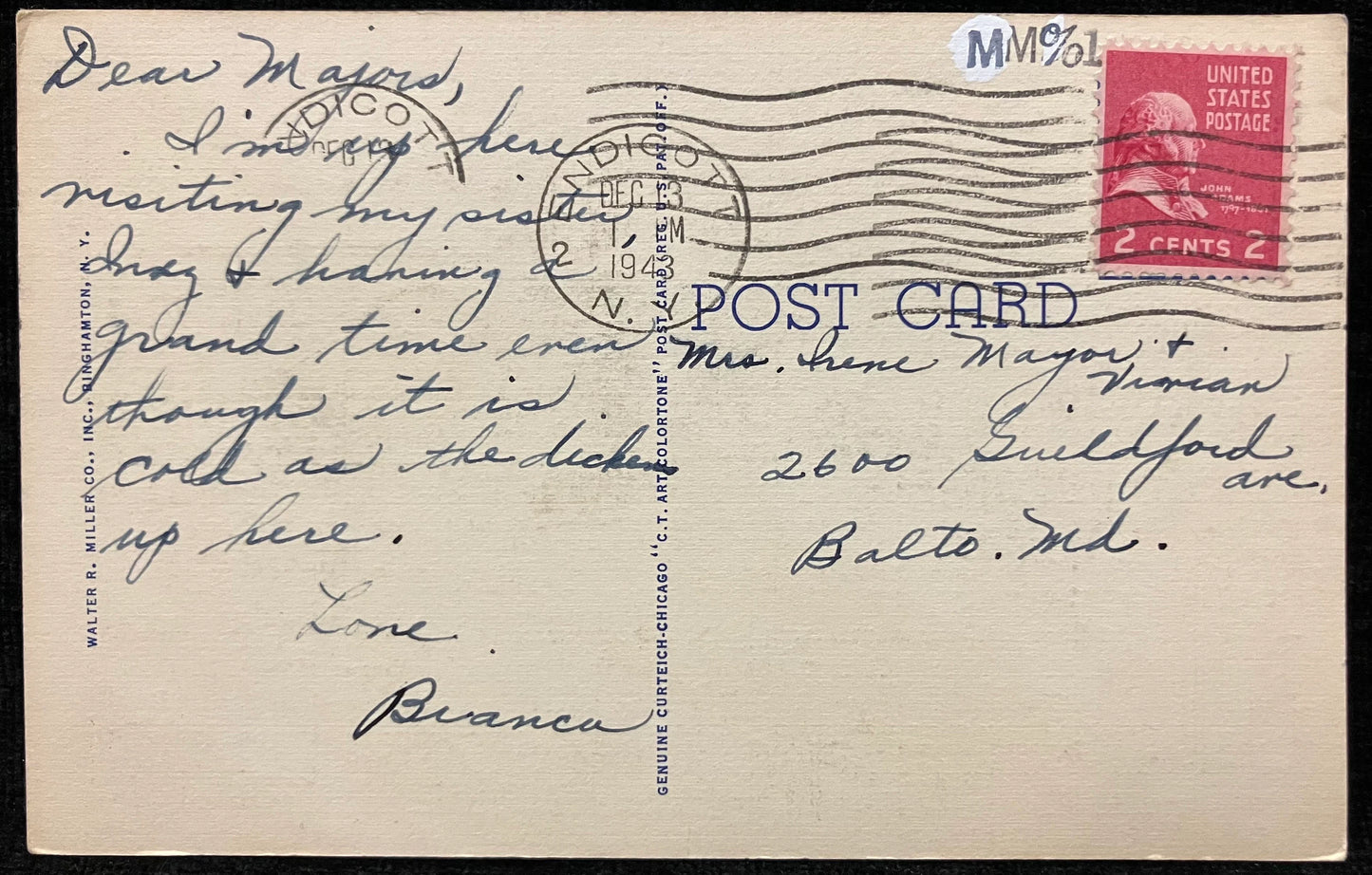 Memorial Bridge, Binghamton, New York - Vintage Bridge Postcard