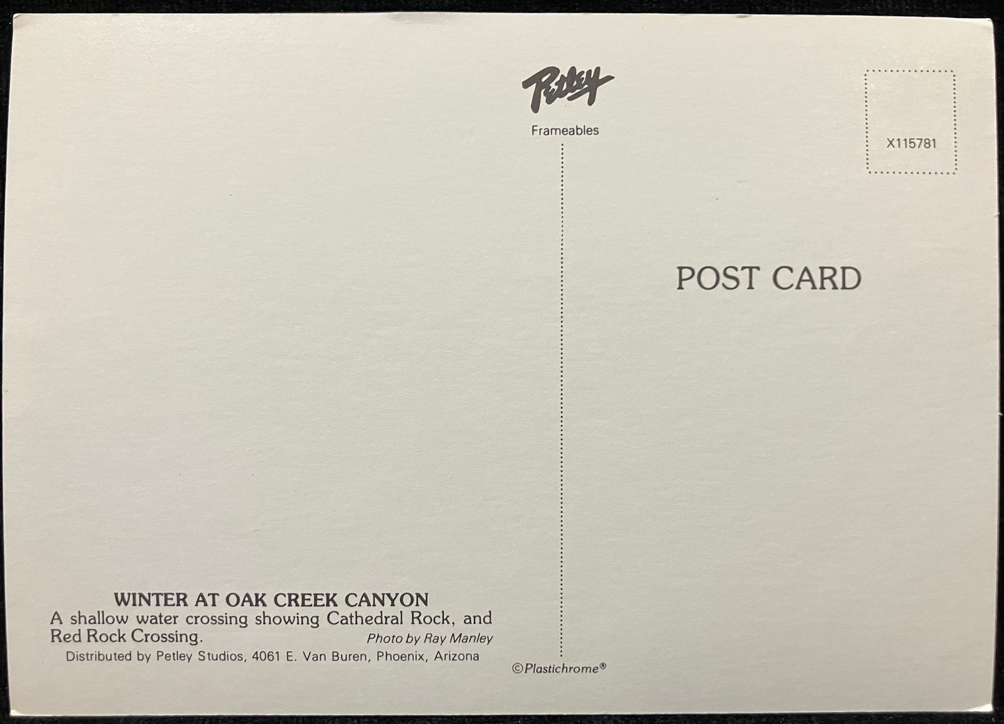 Cathedral Rock - Red Rock Crossing - Oak Creek Canyon, Arizona - Photo by Ray Manley - Vintage Postcard