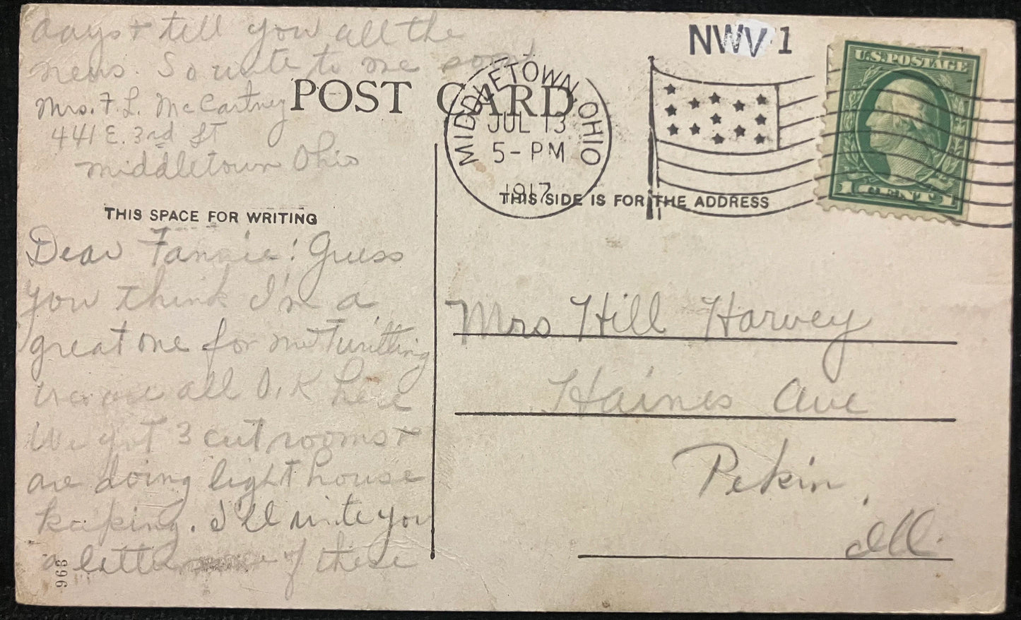 New Viaduct, Middletown, Ohio - Vintage Postcard