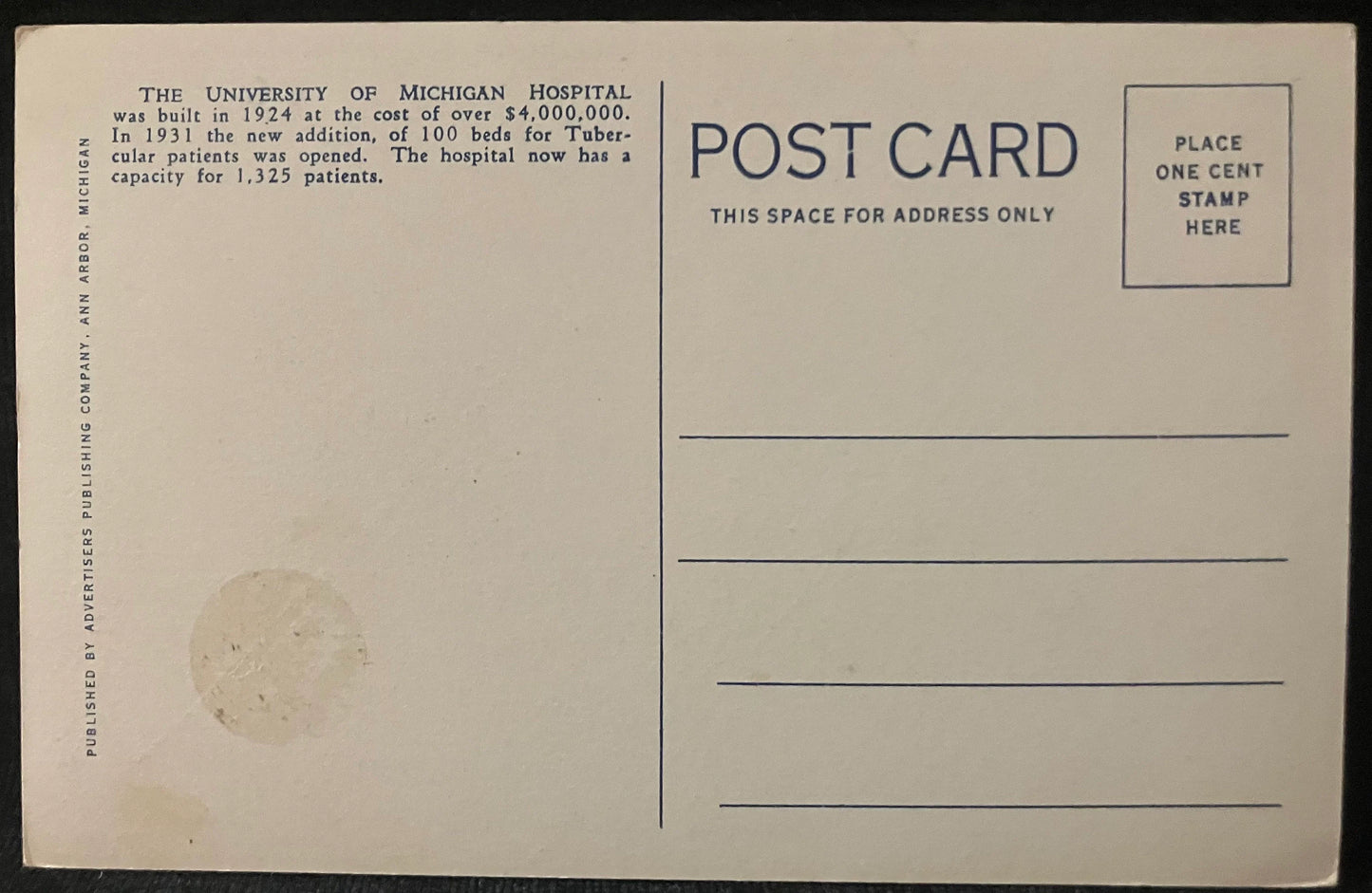 University of Michigan Hospital with New Addition, Ann Arbor, Michigan - Vintage Postcard