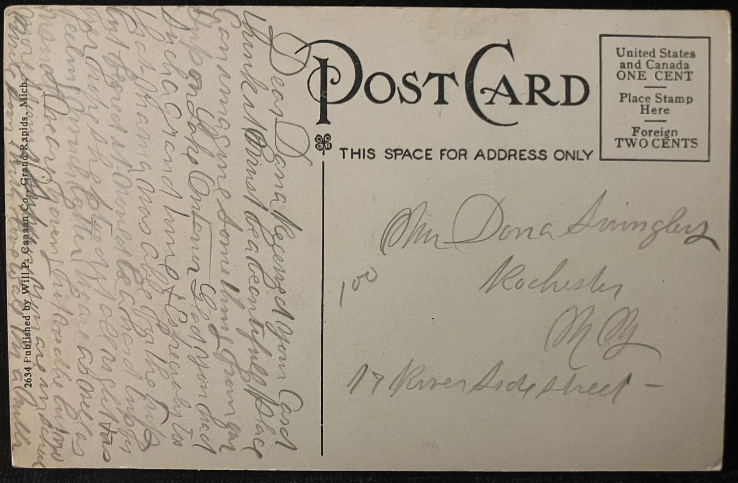 Anderson Dam, Hartford, Michigan - Vintage Postcard