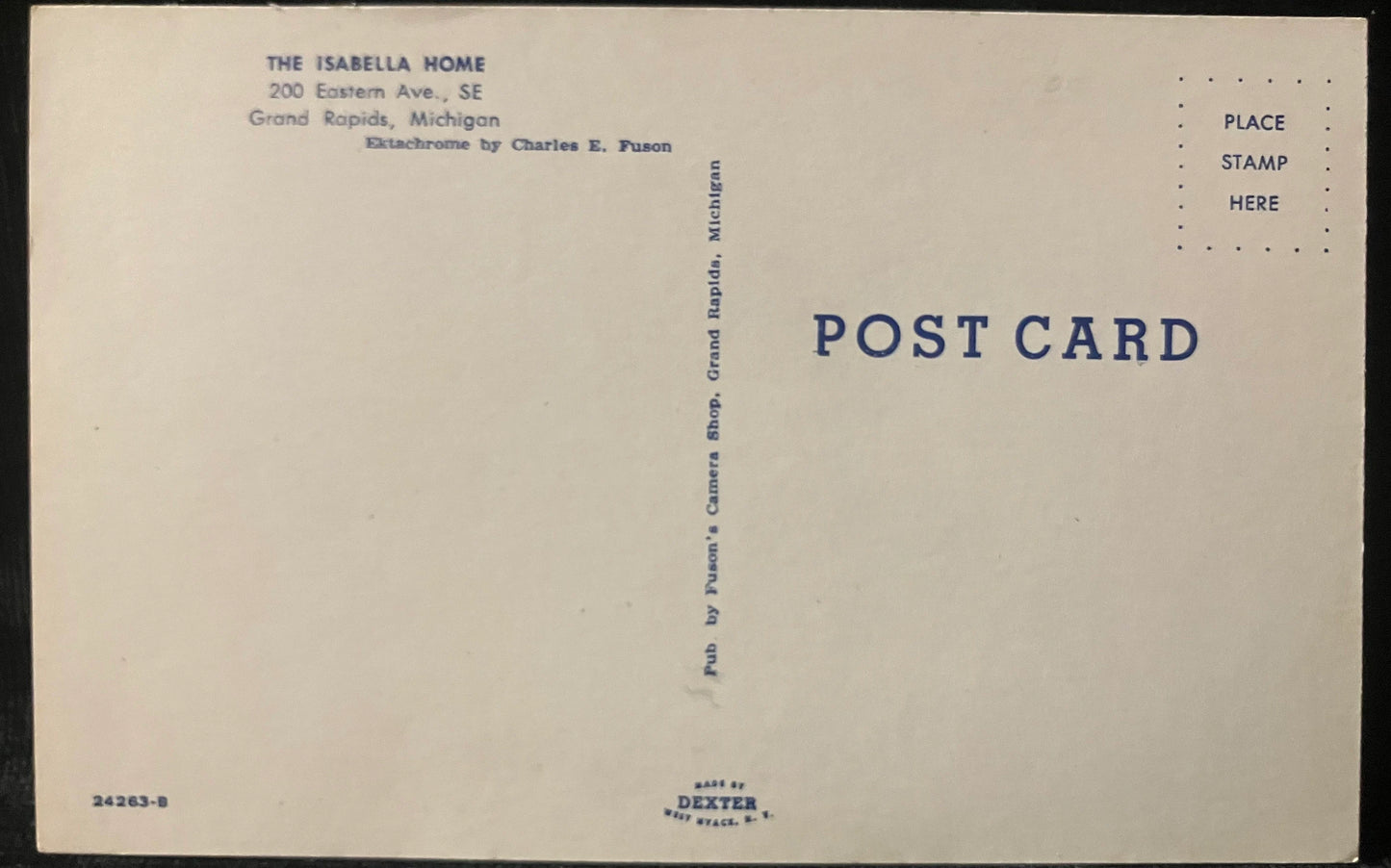 The Isabella Home in Grand Rapids, Michigan - Ektachrome by Charles E. Fuson - Vintage Postcard