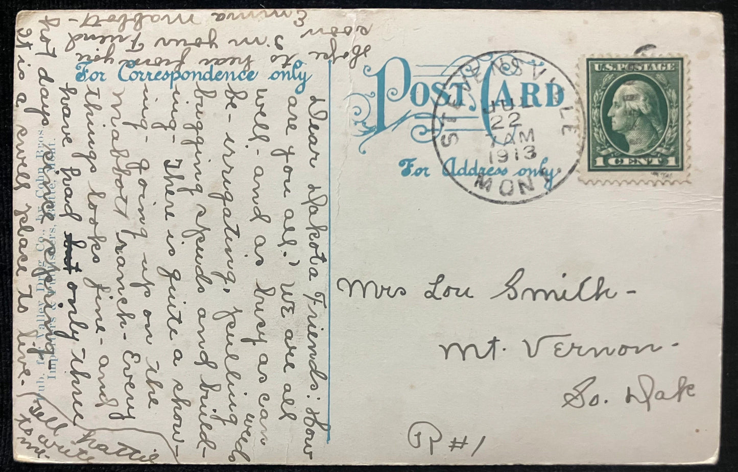 Dr. Thornton's Hospital, Stevensville, Montana - Vintage Postcard