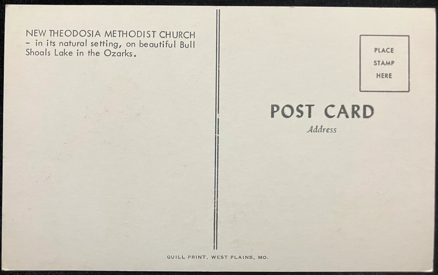 New Theodosia Methodist Church, Missouri - Vintage Postcard