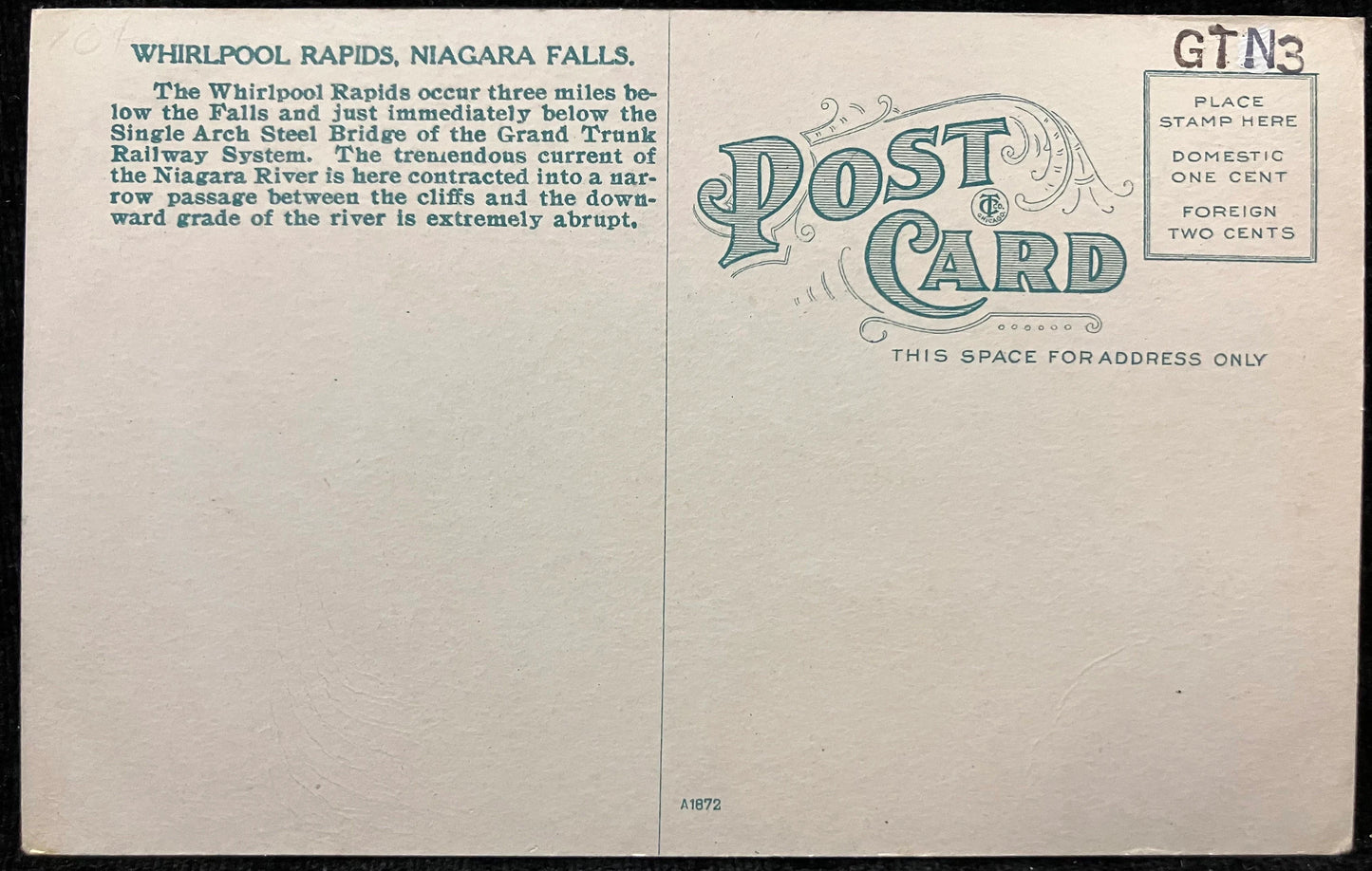 Whirlpool Rapids, Niagara Falls - Vintage Postcard